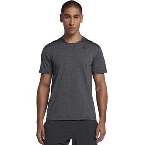 Nike Mens Dri-Fit Hypermax Short Sleeve Training T-Shirt - Heathered Black Large